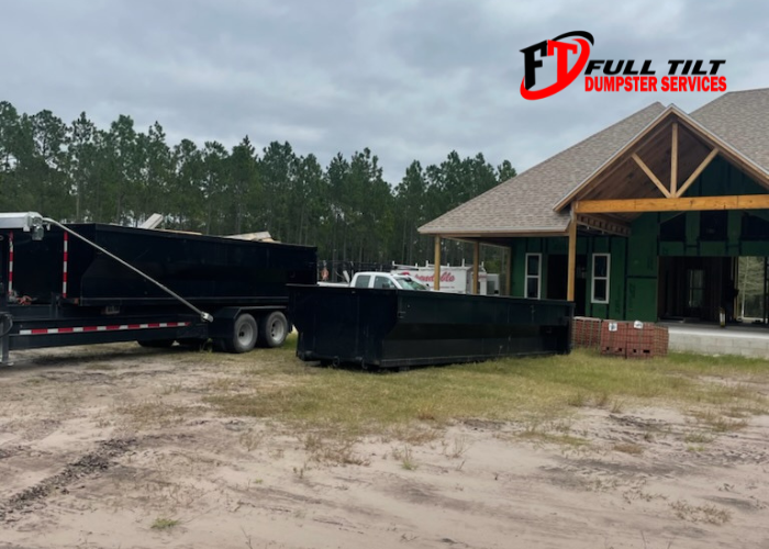 dumpter rental at a residential construction site in Macclenny, FL