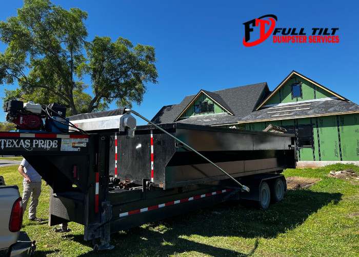 dumpster rental sitting outside of someone's house in Macclenny, FL